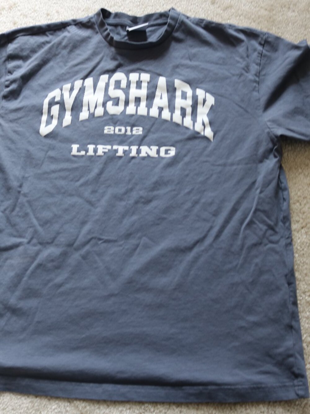 Gymshark Navy Short Sleeve Tee with White Logo